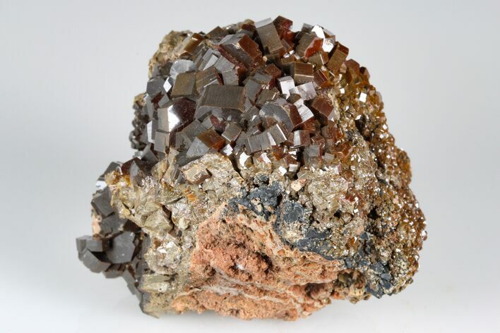 Red/Brown Vanadinite Crystal Cluster - Large Crystals! #178369